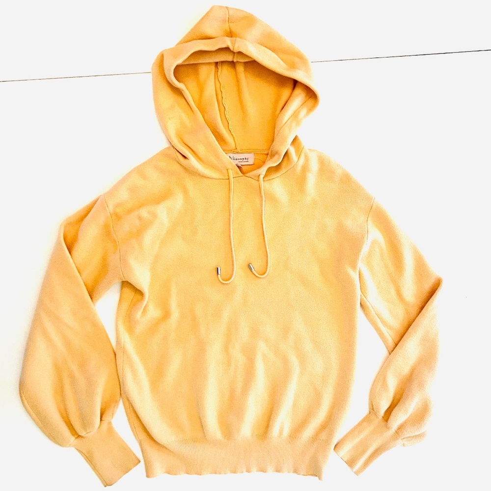Gorgeous Soft PHILOSPHY yellow sweater hoodie - so pretty!